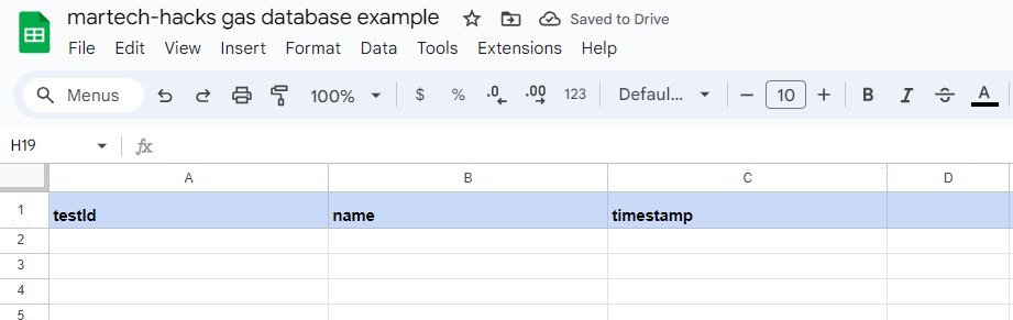 google app script database screenshot
