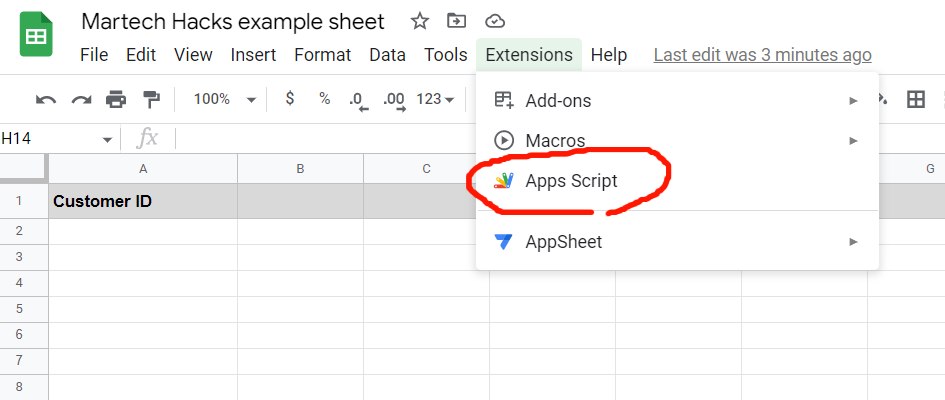 Access Google app scripts
