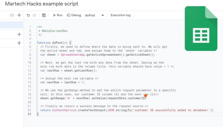 Read more about the article How to create a database & simple API with Google Apps Scripts and Sheets