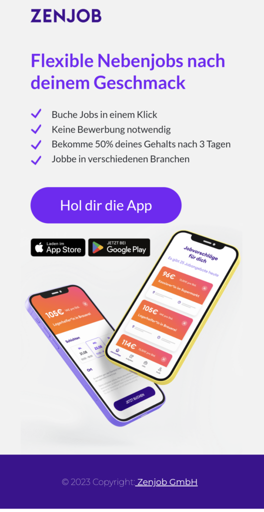 zenjob app download page